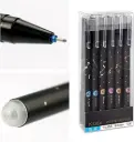 Erasable Gel Ink Pens 0.5mm Fine Tip Smooth Writing Pens with Eraser Blue Ink Pack of 6 for School, Office & Journaling